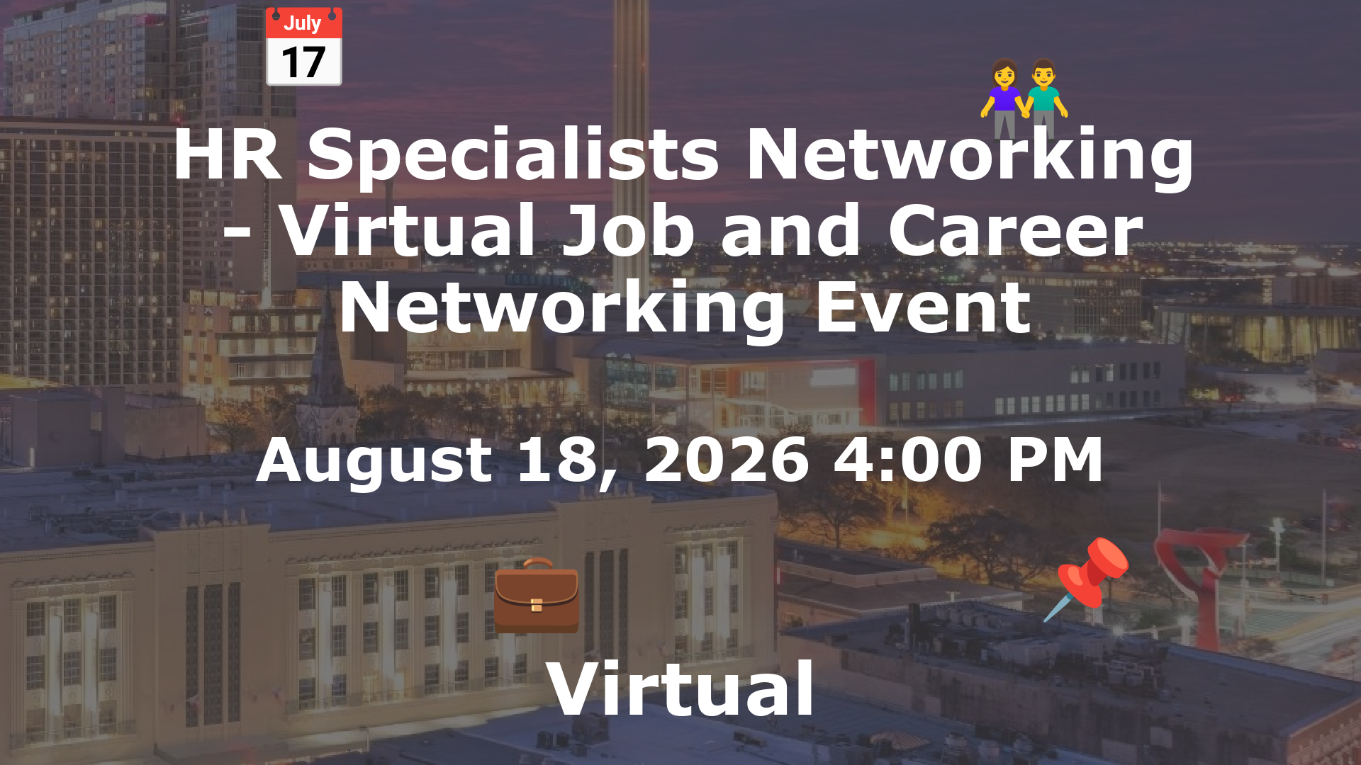 HR Specialists Networking - Virtual Job and Career Networking Event event image